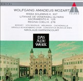 Mozart: Missa Solemnis K 337; Litaniae de Venerabili Altaris Sacramento K 125; Regina Coeli K 276