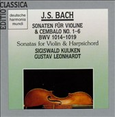 John Sebastian Bach: 6 Sonatas For Violin And Harpsichord