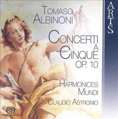 Concerti à cinque (12), for 3 violins, viola, cello & continuo, Op. 10 (T. 10)