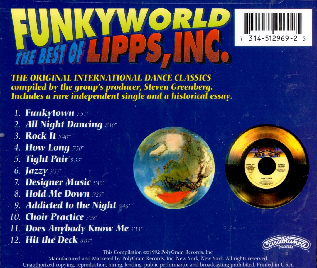 LIPPS, INC. - FUNKYWORLD: THE BEST OF LIPPS, INC. NEW CD - Picture 1 of 1