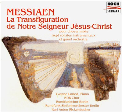 La Transfiguration de Notre Seigneur Jésus Christ, for 100 voices, pno, cello, fl, clar, xylorimba, vib, mar & orchestra, I/48
