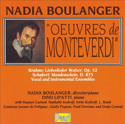 Nadia Boulanger: Oeuvres de Monteverdi