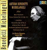 Arturo Benedetti Michelangeli plays Beethoven & Chopin