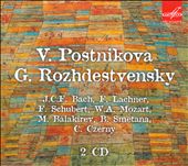 Postnikova & Rozhdestvensky play J.C.F. Bach, Lachner, Schubert, Mozart, Balakirev, Smetana, Czerny