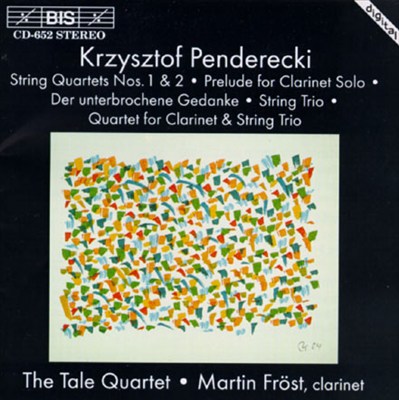 Penderecki: Musid For Clarinet & String Quartet