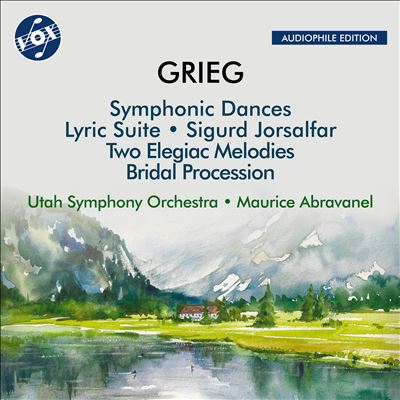 Grieg: Symphonic Dances; Lyric Suite; Sigurd Jorsalfar; Two Elegiac Melodies; Bridal Procession