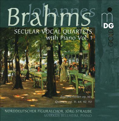 Quartets (4) for mixed voices & piano, Op. 92