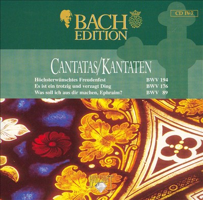 Cantata No. 194, "Höchsterwünschtes Freudenfest," BWV 194 (BC A91)