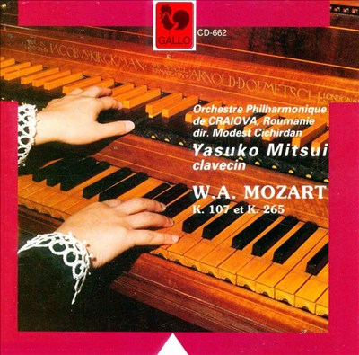 Piano Concerto in D major (after J.C. Bach's keyboard sonata, Op 5/2), K. 107/1