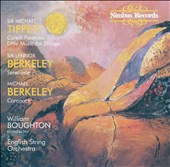 Tippett: Corelli Fantasia; Lennox Berkeley: Serenade; Michael Berkeley: Coronach