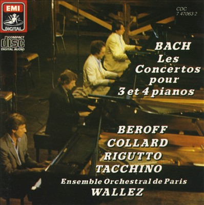 Concerto for 3 harpsichords, strings & continuo in D minor, BWV 1063