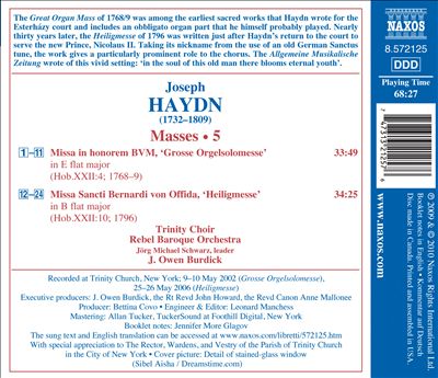 Haydn: Grosse Orgelsolomesse; Heiligmesse