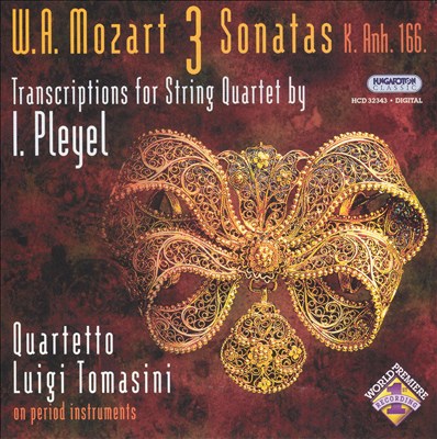 Mozart: 3 Sonatas - Transcriptions for String Quartet by I. Pleyel