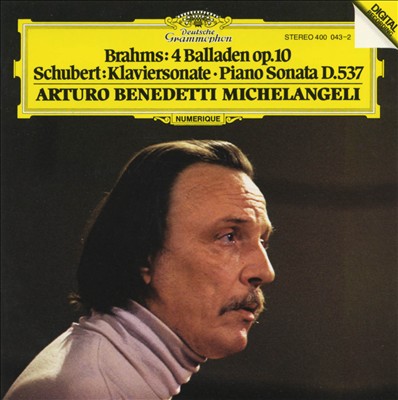Brahms: Balladen; Schubert: Klaviersonate