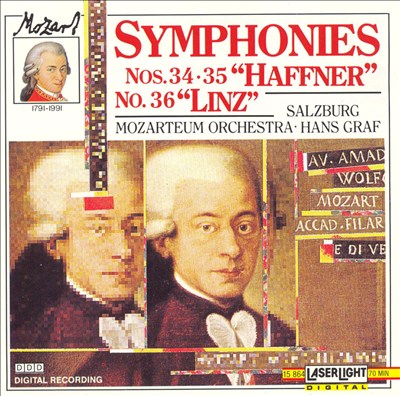 A Little Night Music, Vol. 3: Mozart - Symphonies Nos. 34, 35 ("Haffner"), 36 ("Linz")