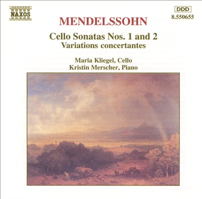 Sonata for cello & piano No. 1 in B flat major, Op. 45, MWV Q27