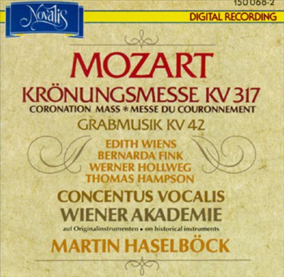 Mozart: Coronation Mass KV 317; Grabmusik, KV42; Church Sonatas