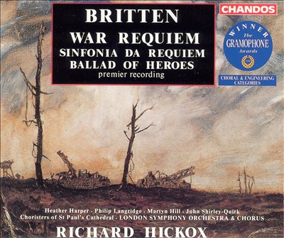 War Requiem, for soprano, tenor, baritone, boys' voices, chorus, chamber orchestra, orchestra & organ, Op. 66