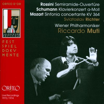 Rossini: Semiramide-Ouvertüre; Schumann: Klavierkonzert a-Moll; Mozart: Sinfonia concertante KV 364
