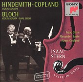 Hindemith, Copland: Violin Sonatas; Bloch: Violin Sonata; Baal shem