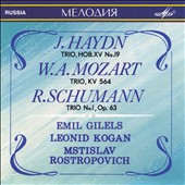 J. Haydn: Trio, Hob.XV/19; W.A. Mozart: Trio, KV 464; R. Schumann: Trio No. 1, Op. 63