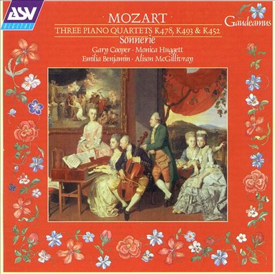 Mozart: Three Piano Quartets; K478, K493, K452