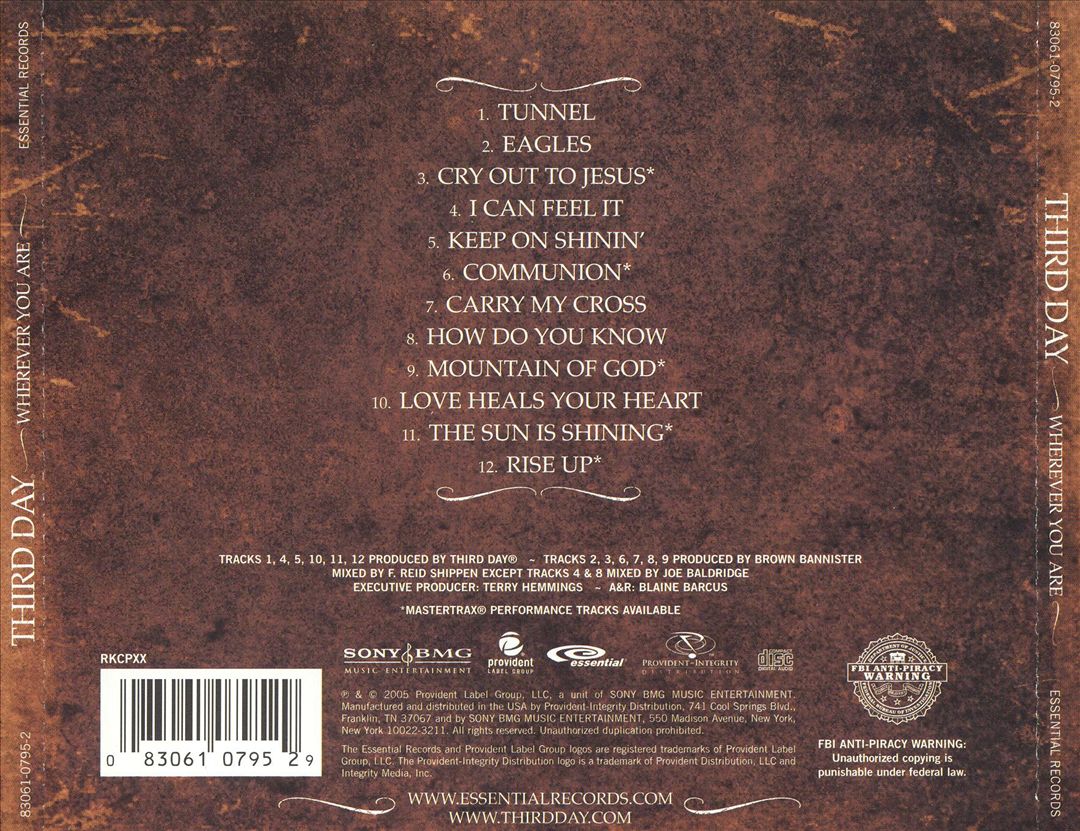 THIRD DAY - WHEREVER YOU ARE NEW CD - Foto 1 di 1