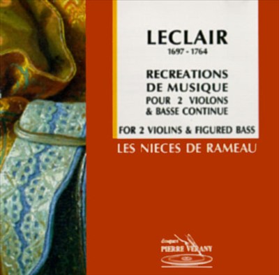 Deuxième récréation de musique d'une exécution facile, suite for 2 flutes (or violins) & continuo in G minor, Op. 8