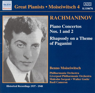 Rachmaninov: Piano Concertos Nos. 1 & 2; Rhapsody on a Theme of Paganini