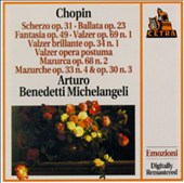 Chopin: Scherzo Op. 31; Ballata Op. 23; Fantasia Op. 49; Valzer Opp. 69/1, 34/1, post.; Mazurca Opp. 86/2, 33/4, 30/3