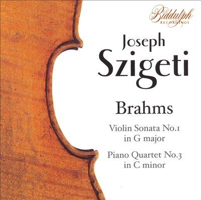 Brahms: Violin Sonata; Piano Quartet