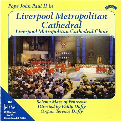 John Paul II in Liverpool Metropolitan Cathedral, church service and mass