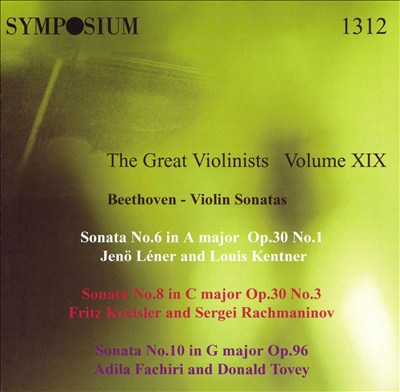 The Great Violinists, Vol. 19: Beethoven Violin Sonatas