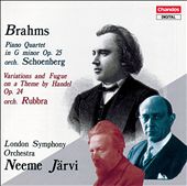Johannes Brahms: Piano Quartet in G Minor, Op. 25; Variations and Fugue on a Theme by Handel, Op. 24