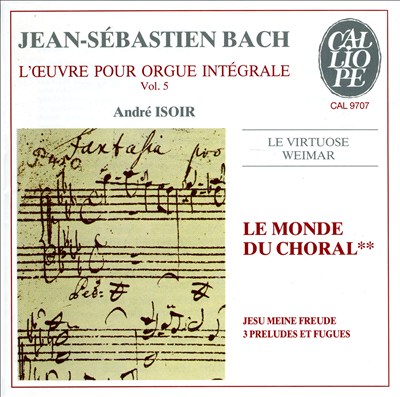 Fantasia super Jesu, meine Freude, chorale prelude for organ, BWV 713 (BC K138)