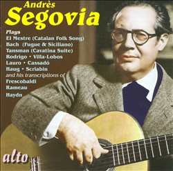 lataa albumi Andrés Segovia - Andrés Segovia Plays