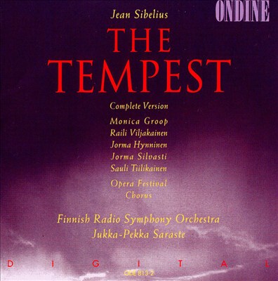 The Tempest, incidental music for vocal soloists, chorus, orchestra & harmonium, Op. 109