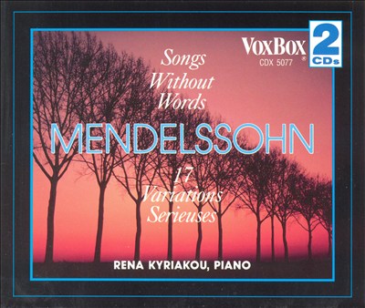 Songs Without Words (6) for piano, Book 8, Op. 102