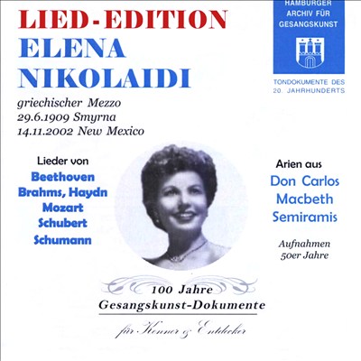 Lied-Edition: Elena Nikolaidi