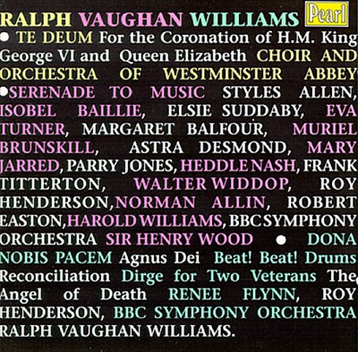 Vaughan Williams: Serenade to Music; Dona Nobis Pacem