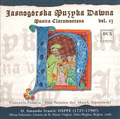 Litania de Beata Maria Virgine, for 4 voices, 2 violins & organ