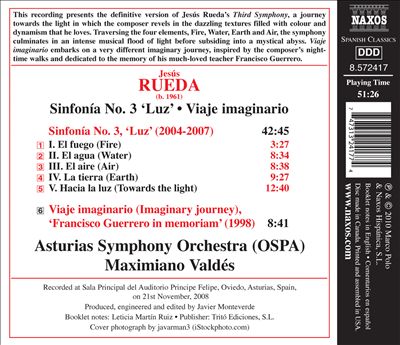 Jesús Rueda: Symphony No. 3; Viaje imaginario