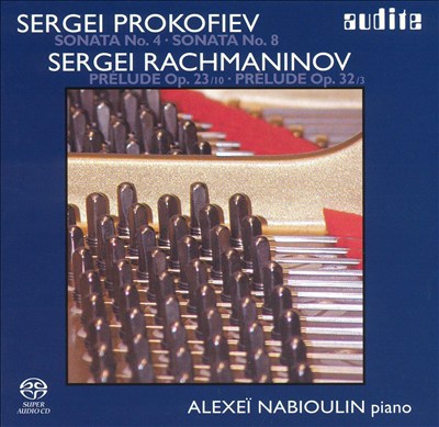 Prokofiev: Sonata No. 4; Sonata No. 8; Rachmaninov: Prelude Op. 23/10; Prelude Op. 32/3