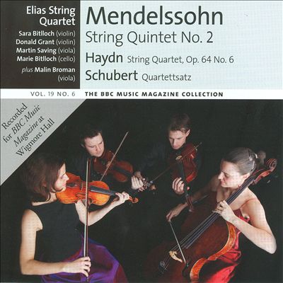 Mendelssohn: String Quintet No. 2; Haydn: String Quartet, Op. 64/6; Schubert: Quartettsatz