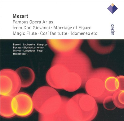 Mozart: Famous Opera Arias from Don Giovanni, Marriage of Figaro, Magic Flute, Cosi fan tutte, Idomeneo, etc