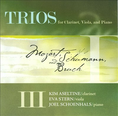 Trio for clarinet (or violin), viola & piano in E flat major ("Kegelstatt"), K. 498