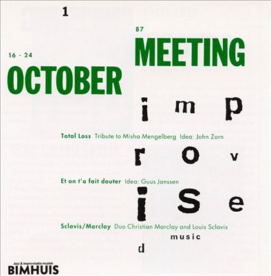 October Meeting 1987, Vol. 1