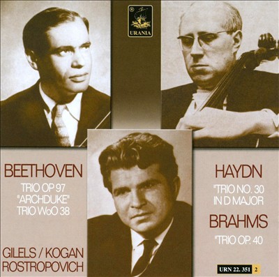Trio for horn (or viola or cello), violin & piano in E flat major, Op. 40