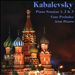 Kabalevsky: Piano Sonatas 1, 2 & 3; Four Preludes