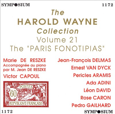 The Harold Wayne Collection Volume 21: The "Paris Fonotipias"